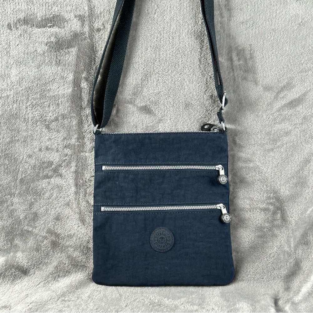 Kipling Alvar Crossbody Bag Blue Nylon Purse Lightweight Travel Messenger‎ Women